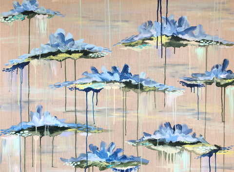 LILIES IN BLUE - 30x40