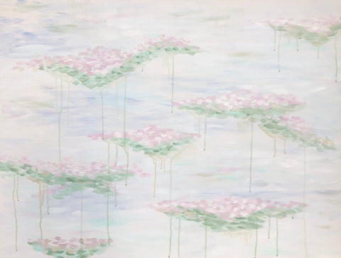 LILIES IN SOFT PINK - 30x40