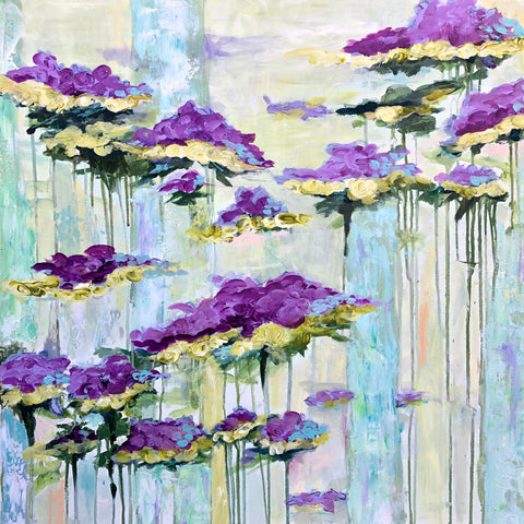 LILIES IN VIOLET - 30x30